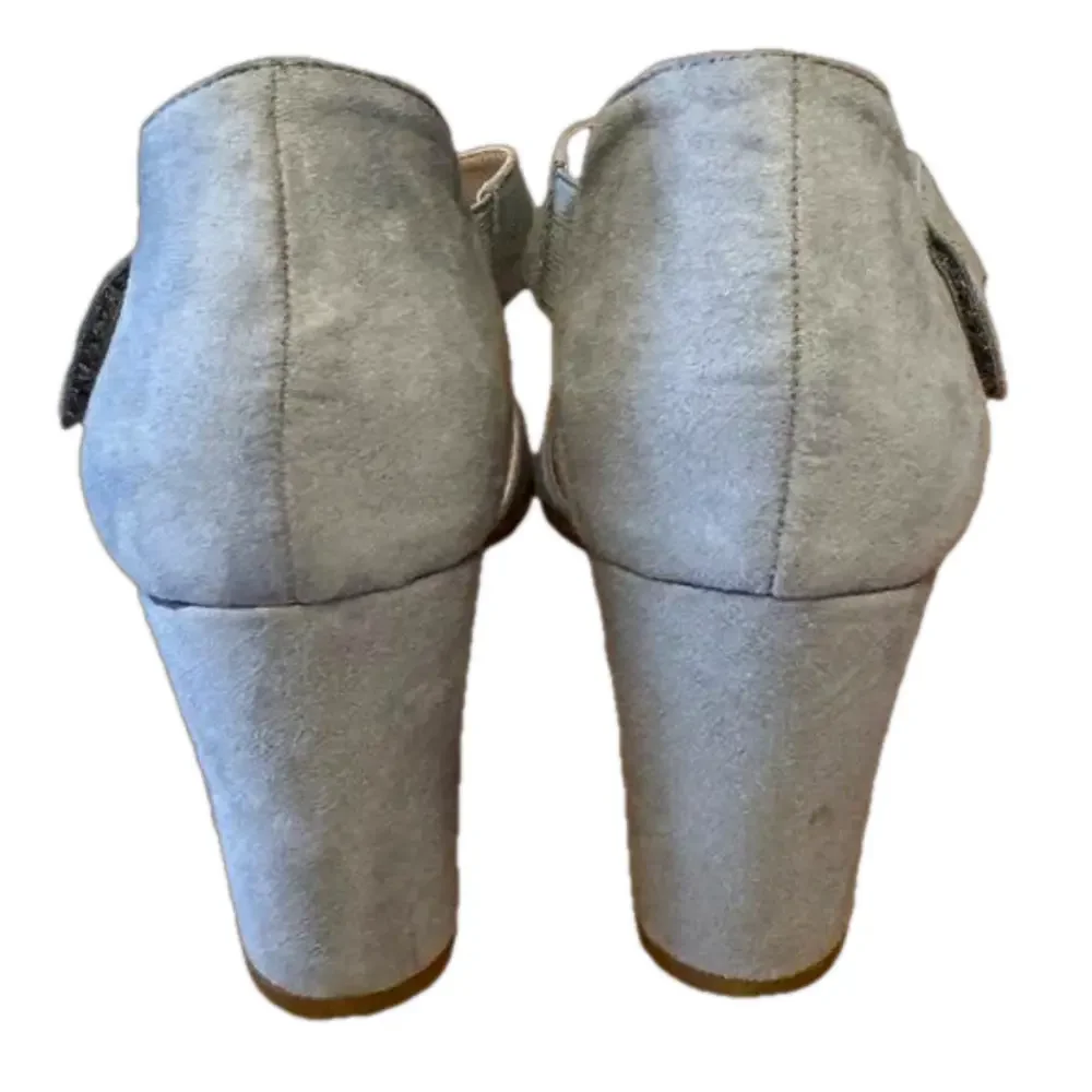 NATURALIZER Lindy Strappy Comfort Sandals Slate Gray Blue Block Heels Size 10 - Picture 4 of 7